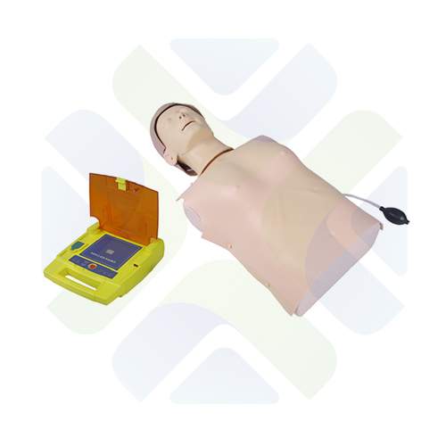 MANIQUI DE RCP TORSO CON DESFIBRILADOR SIMULADO